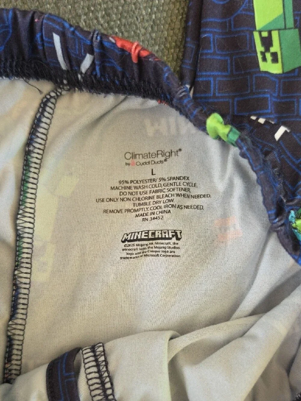 Boys Minecraft Base Layer